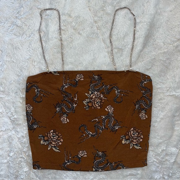 Rue21 Tops - Rue21 Rhinestone Strap Crop Top